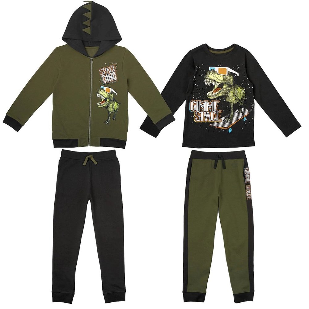 Member's Mark Boy's Favorite Everyday Mix & Match 4 Piece Outfit Space Dino